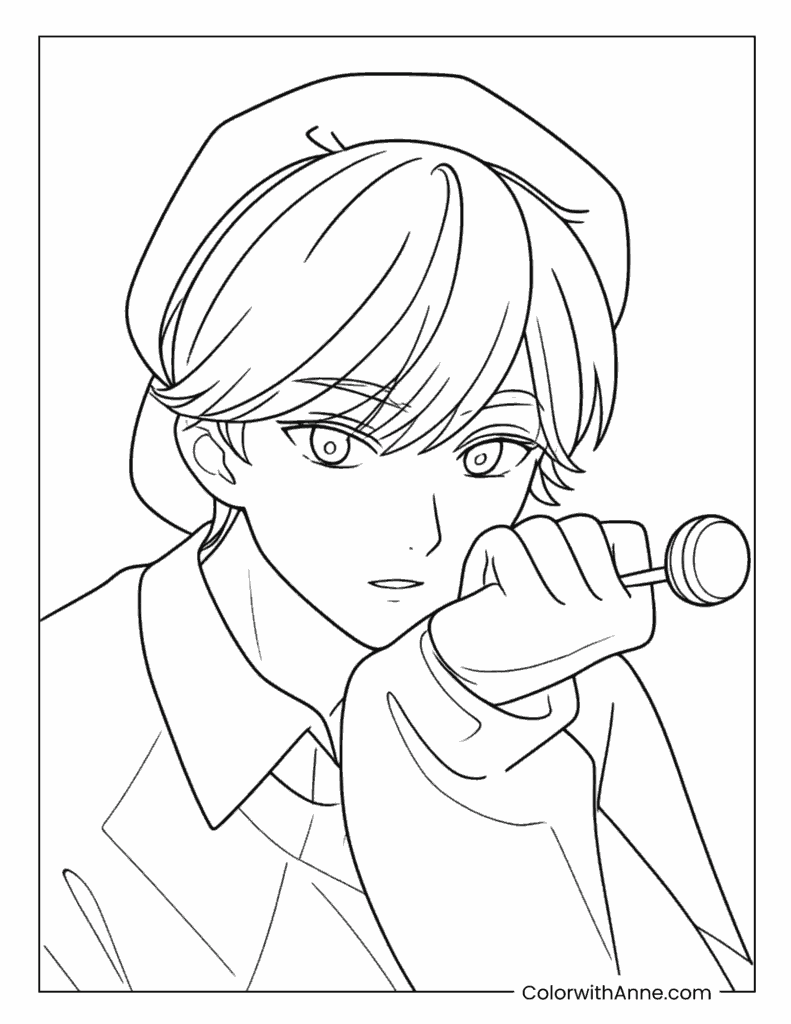 Cute Baby Saja Coloring Paeg for Kids
