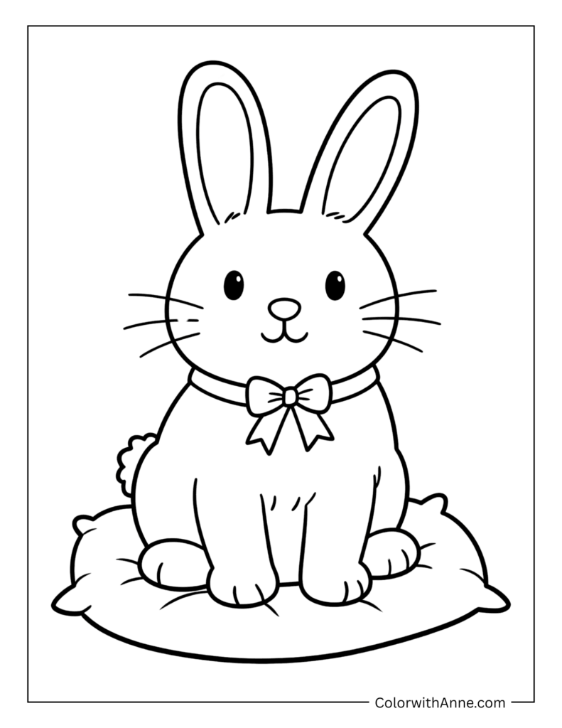 Cute Bunny Sitting on a Cushion Coloring Page.jpeg