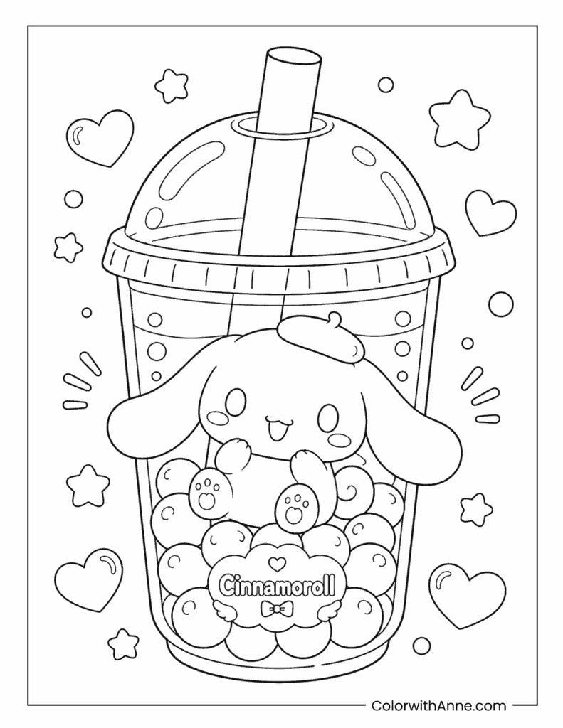 Cute Cinnamoroll’s Giant Boba Tea Dream Surprise
