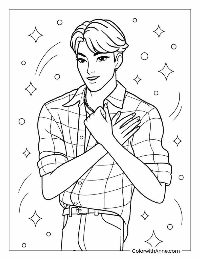 Cute Jinu from Saja Boys Coloring Page