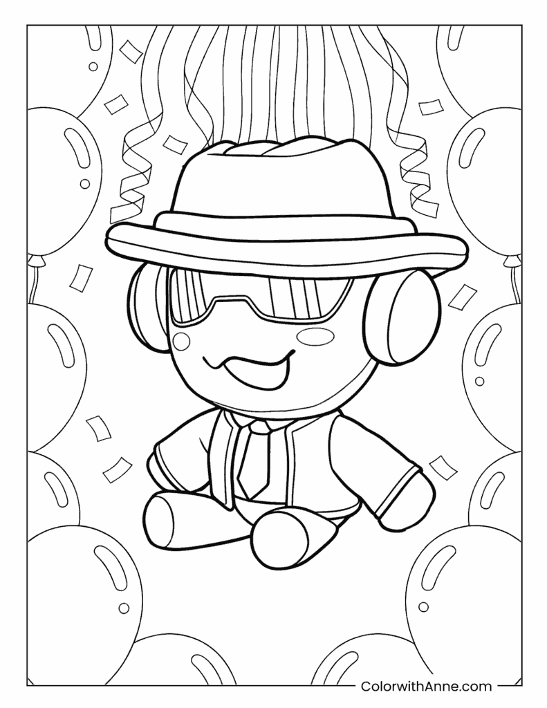Cute Roblox Toy Coloring Page