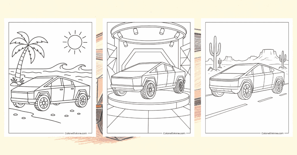 Cybertruck Coloring Pages Banner