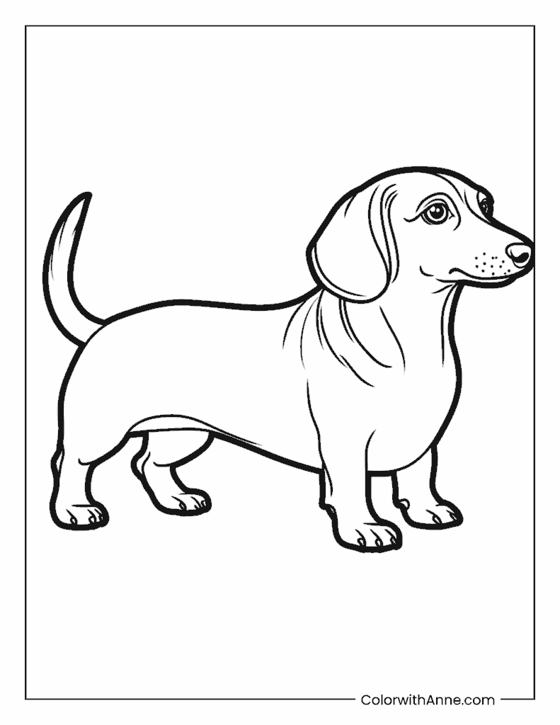 Dachshund Coloring Page