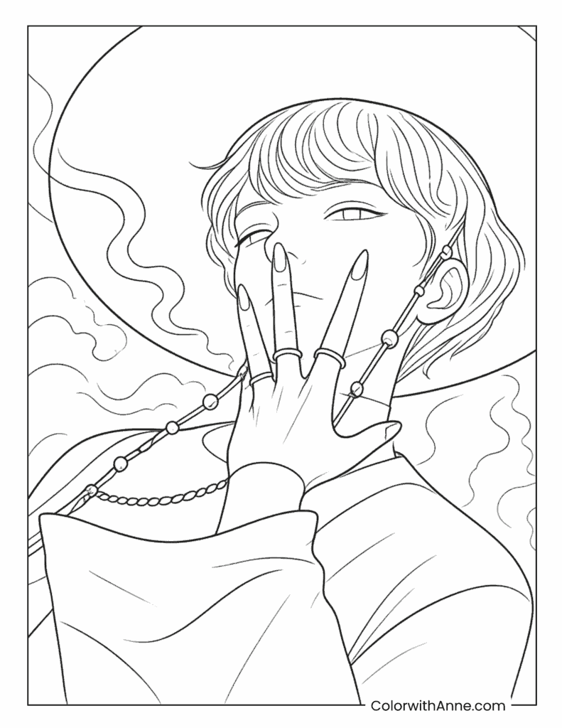 Demon Baby Saja Boys Coloring Page