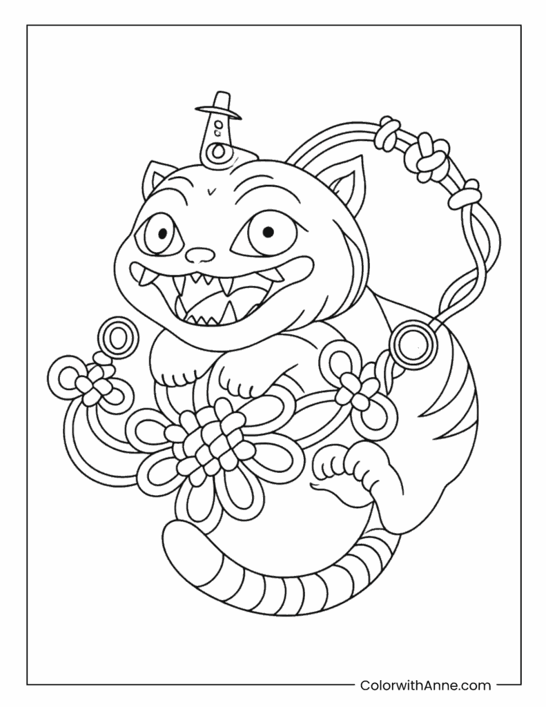 Derpy Tiger with Sussie Coloring Page