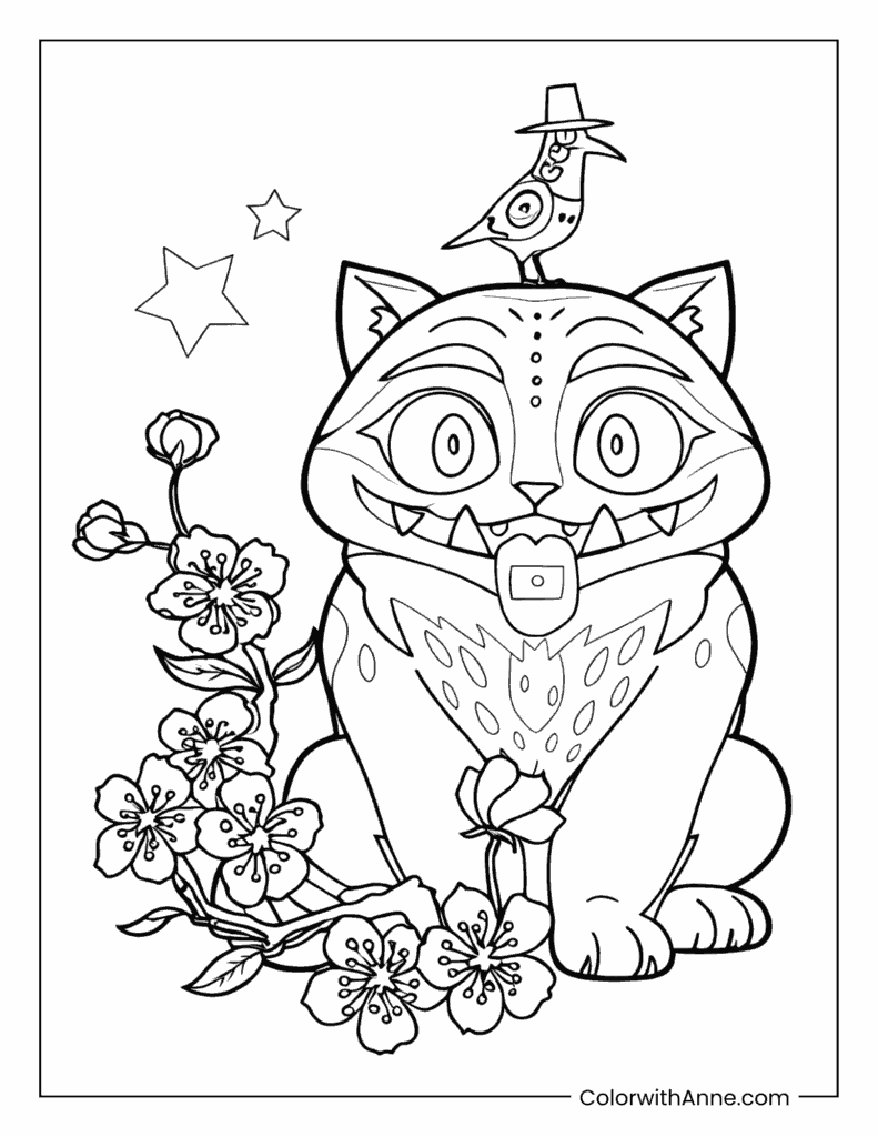 Derpy and Sussie Floral Friends Coloring Page