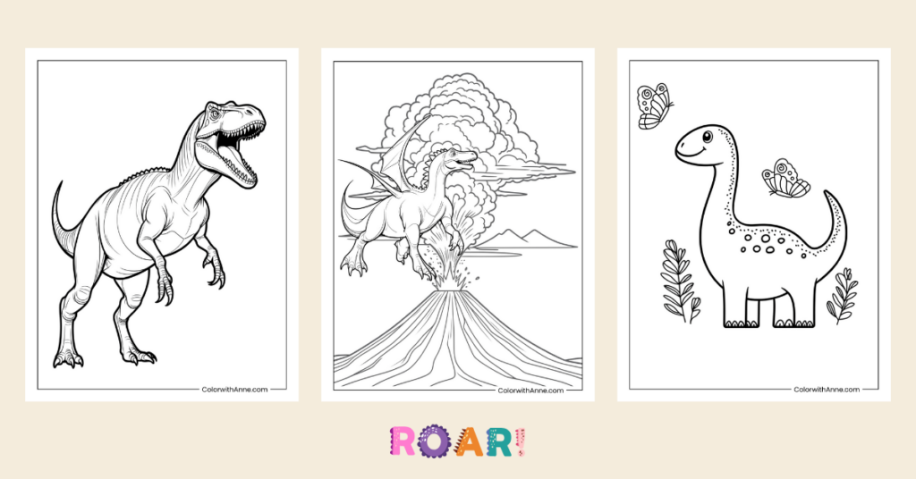 Dinosaur Coloring Pages - Banner
