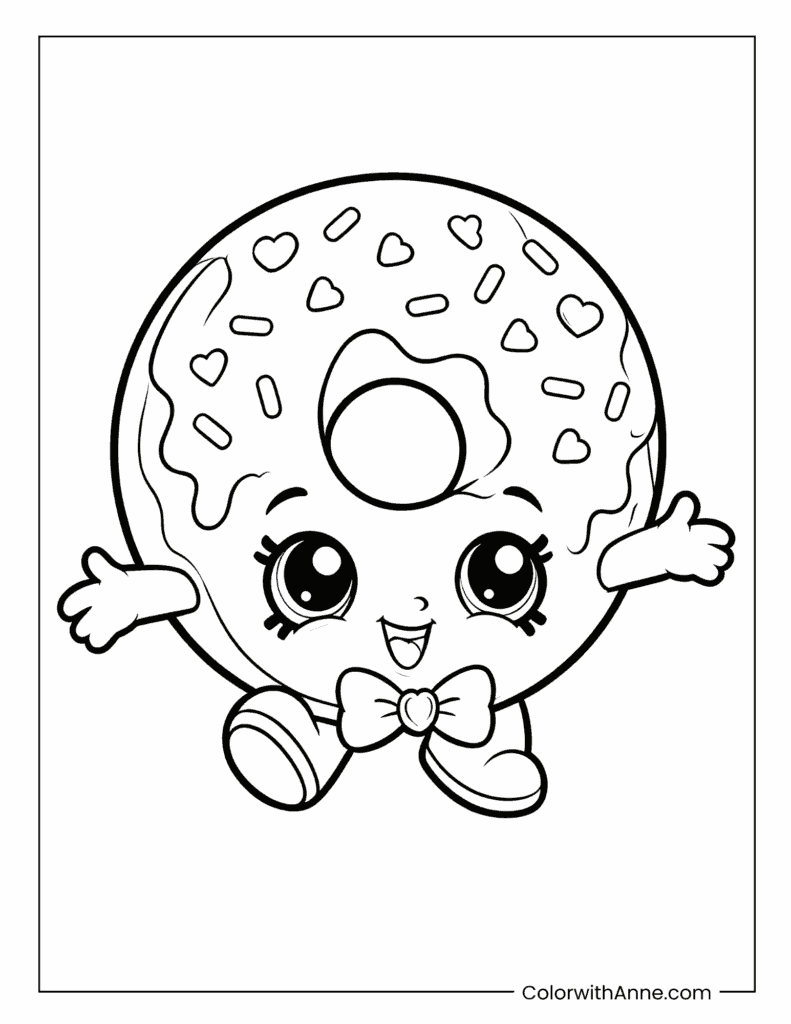 D’lish Donut Shopkins Printable Coloring Page