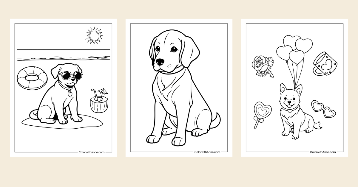 Dog Coloring Pages - Banner
