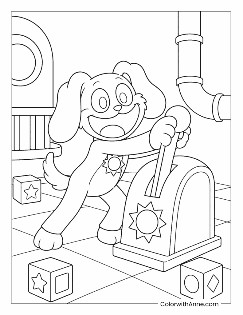 DogDay Factory Coloring Page