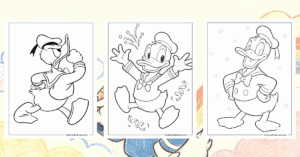 Donald Duck Coloring Pages Banner