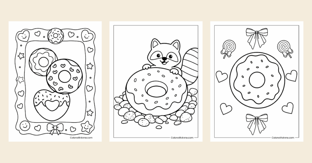 Donut Coloring Pages Banner