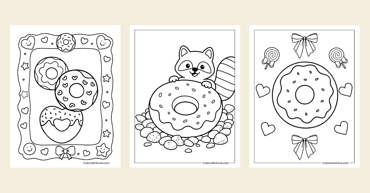 Donut Coloring Pages Banner