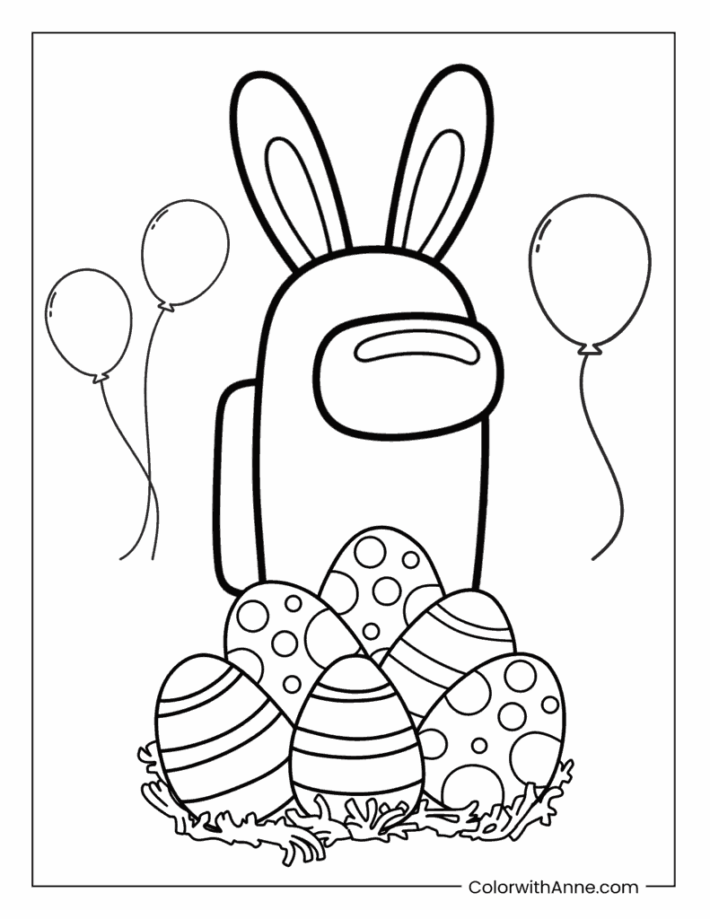 Easter Among Us Coloring Page
