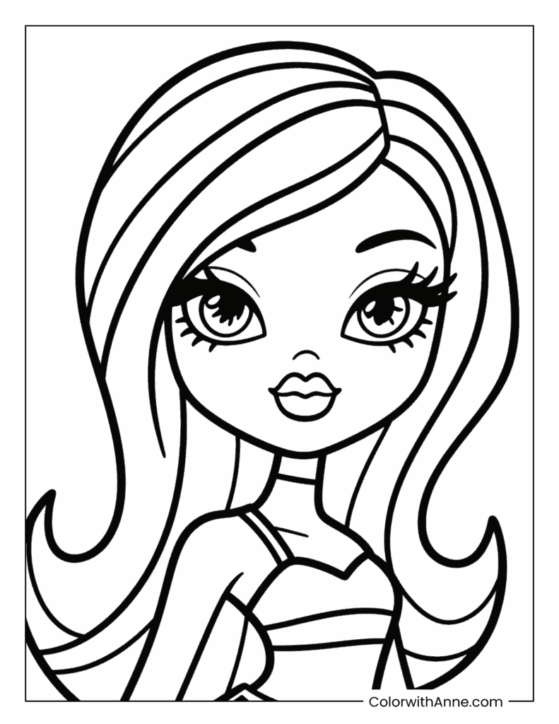 Easy Cloe Coloring Page for Kids