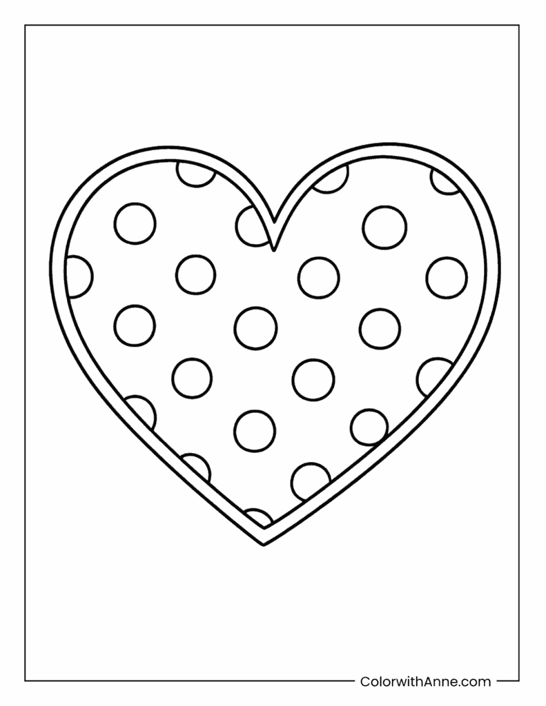 Easy Heart Coloring Page