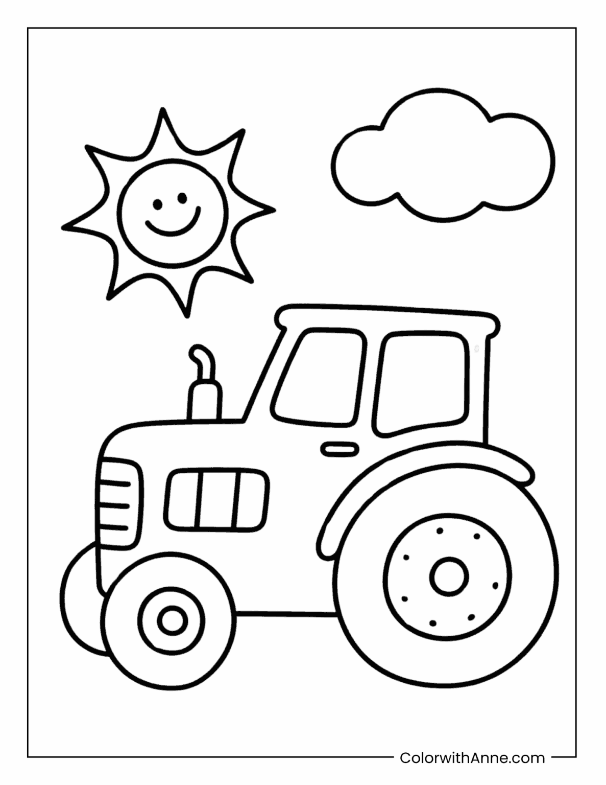 20 Tractor Coloring Pages (Free PDF Printables)