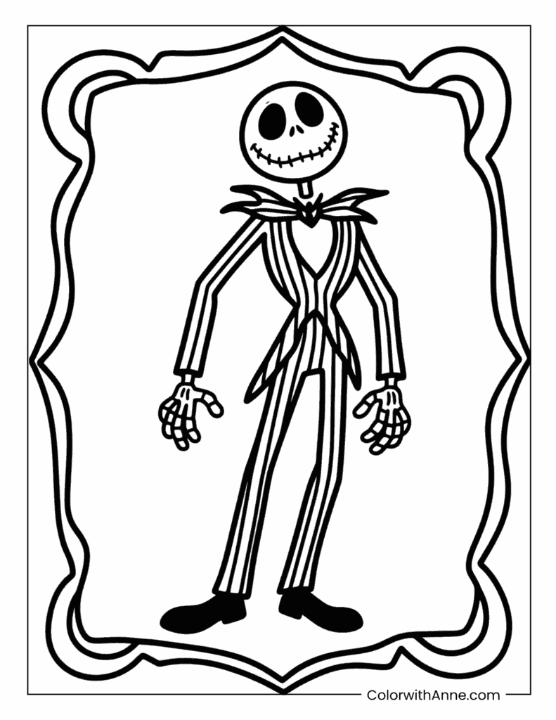 Elegant Jack in Decorative Frame Coloring Page