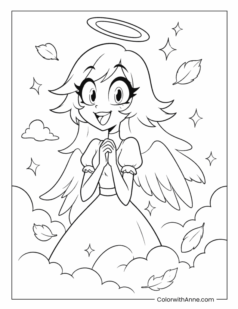 Emily the Seraphim Angel Coloring Page