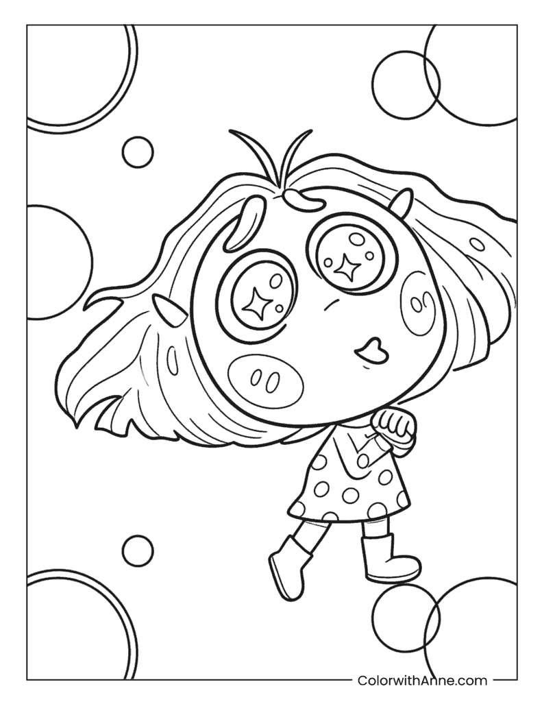 Envy Sparkly Surprise Look Inside Out Coloring Page