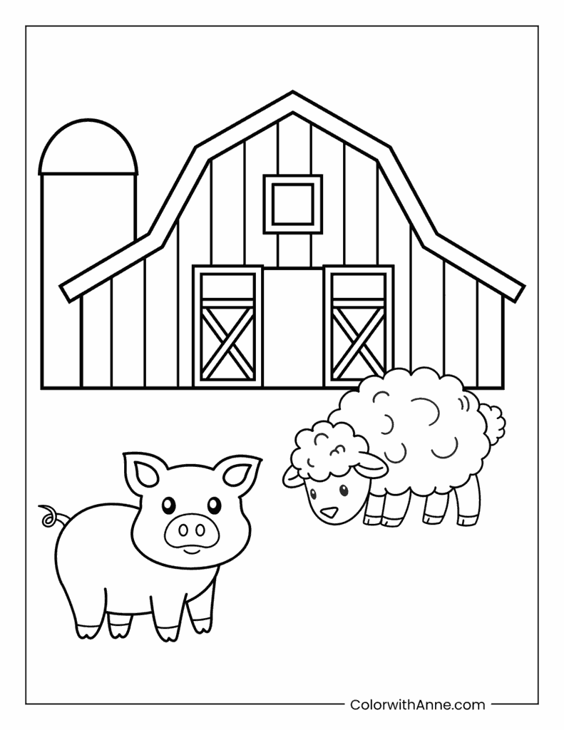 Farm Friends Coloring Page