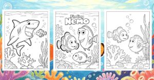 Finding Nemo Coloring Pages Banner