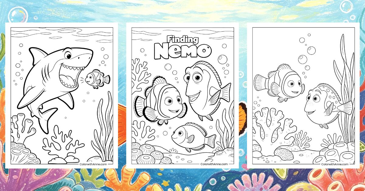 Finding Nemo Coloring Pages Banner