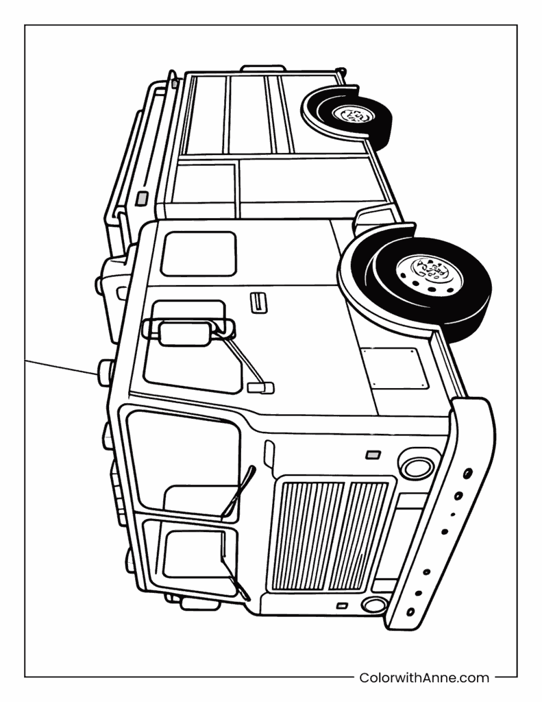 Fire Truck Coloring Page
