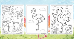 Flamingo Coloring Pages Banner