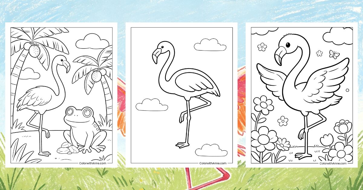 Flamingo Coloring Pages Banner