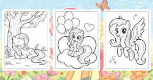 Fluttershy Coloring Pages Banner