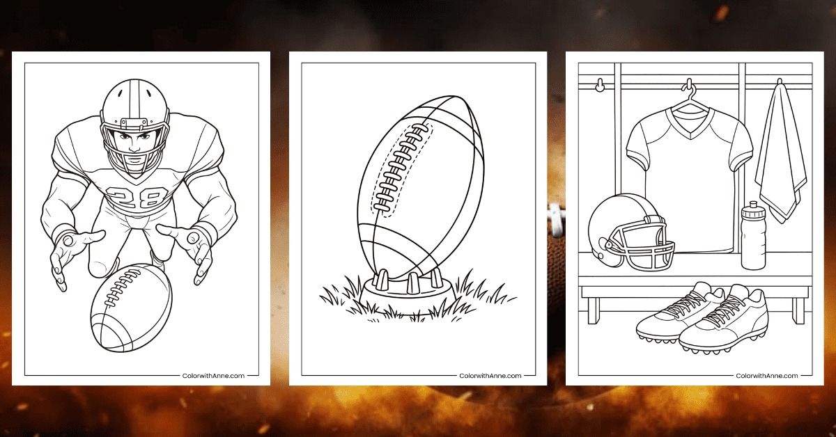 Football Coloring Pages Banner