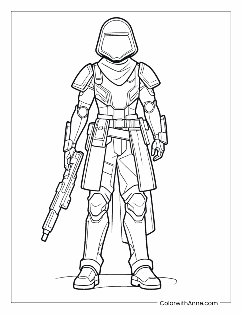Fortnite Visitor Skin Coloring Page