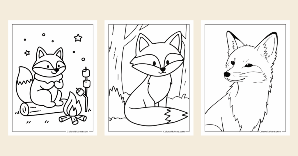 Fox Coloring Pages Banner