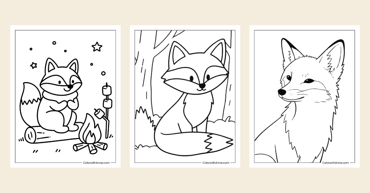 Fox Coloring Pages Banner