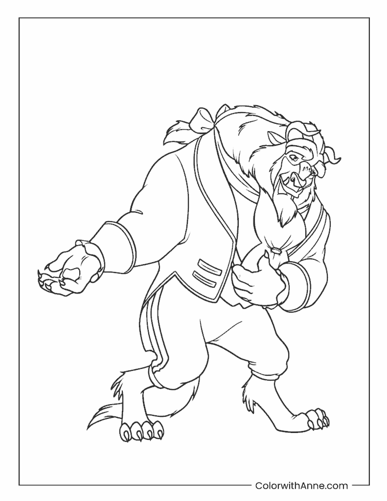 Friendly Beast Welcoming Guests Coloring Page