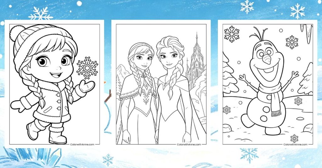 Frozen Coloring Pages Banner