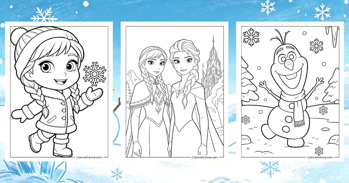 Frozen Coloring Pages Banner