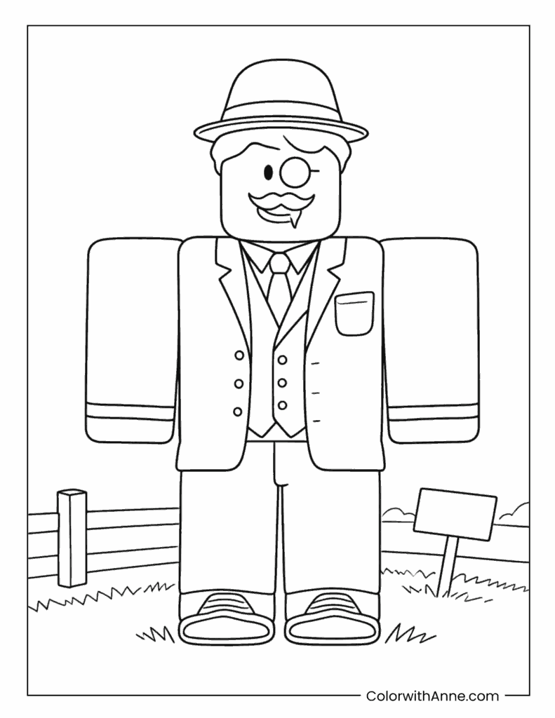 Furniture Trader Wandering Merchant NPC Coloring Page