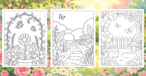 Garden Coloring Pages Banner