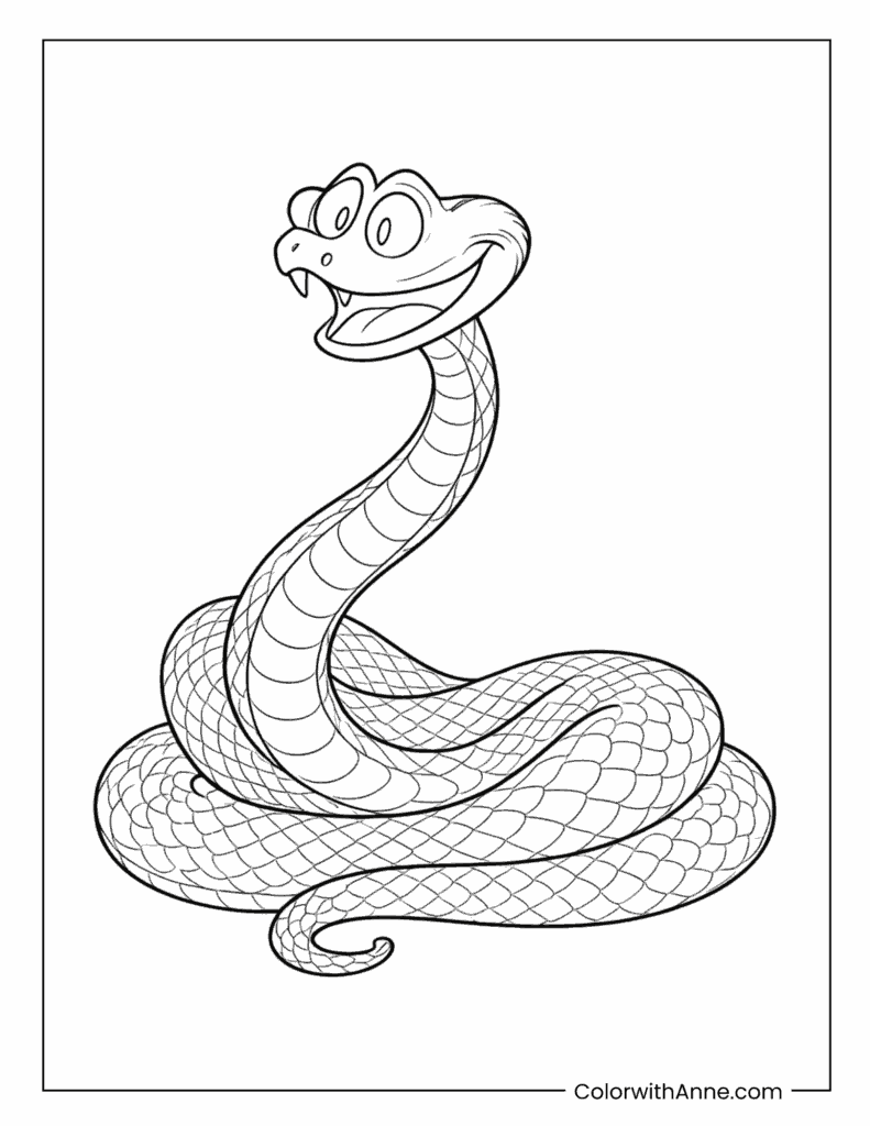Gary De’Snake Smiling Coloring Page