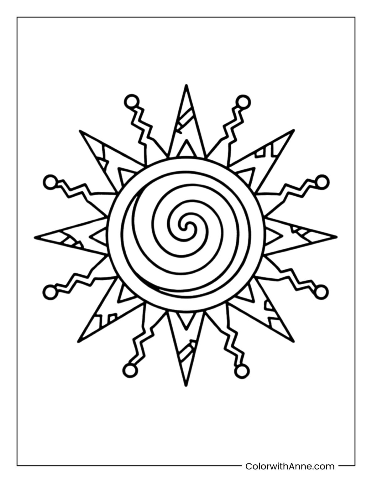 Sun Coloring Pages (Free PDF Printables) - ColorwithAnne