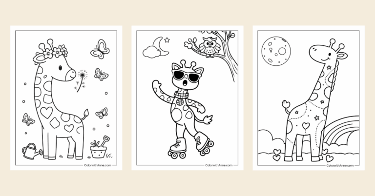 Giraffe Ruler Coloring 18 Giraffe Coloring Pages (Free PDF Printables)