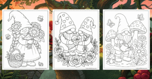 Gnome Coloring Pages (Free PDF Printables)