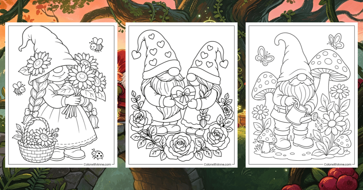Gnome Coloring Pages Banner