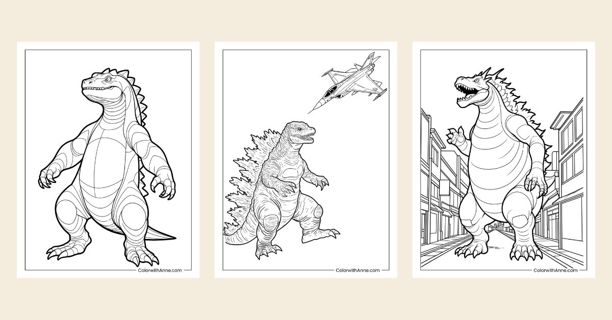 Godzilla Coloring Pages Banner