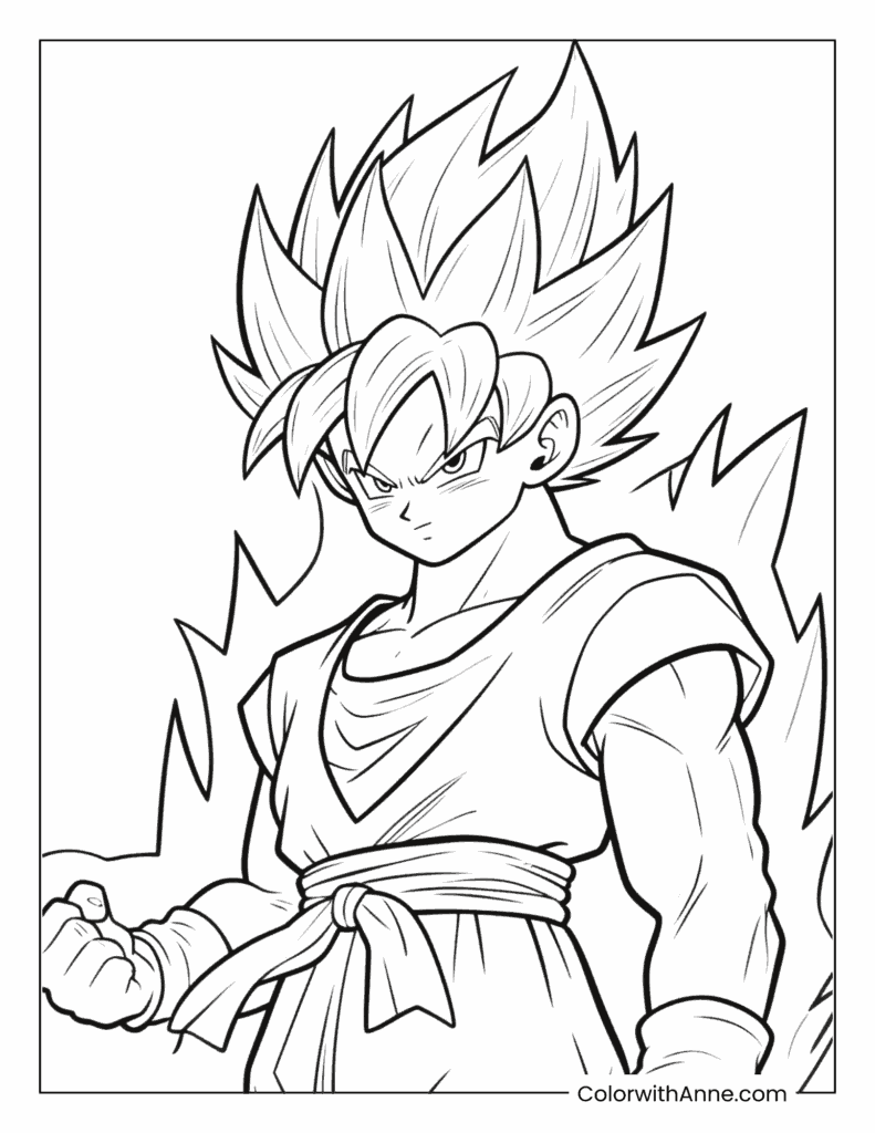 Goku Super Saiyan Coloring Page
