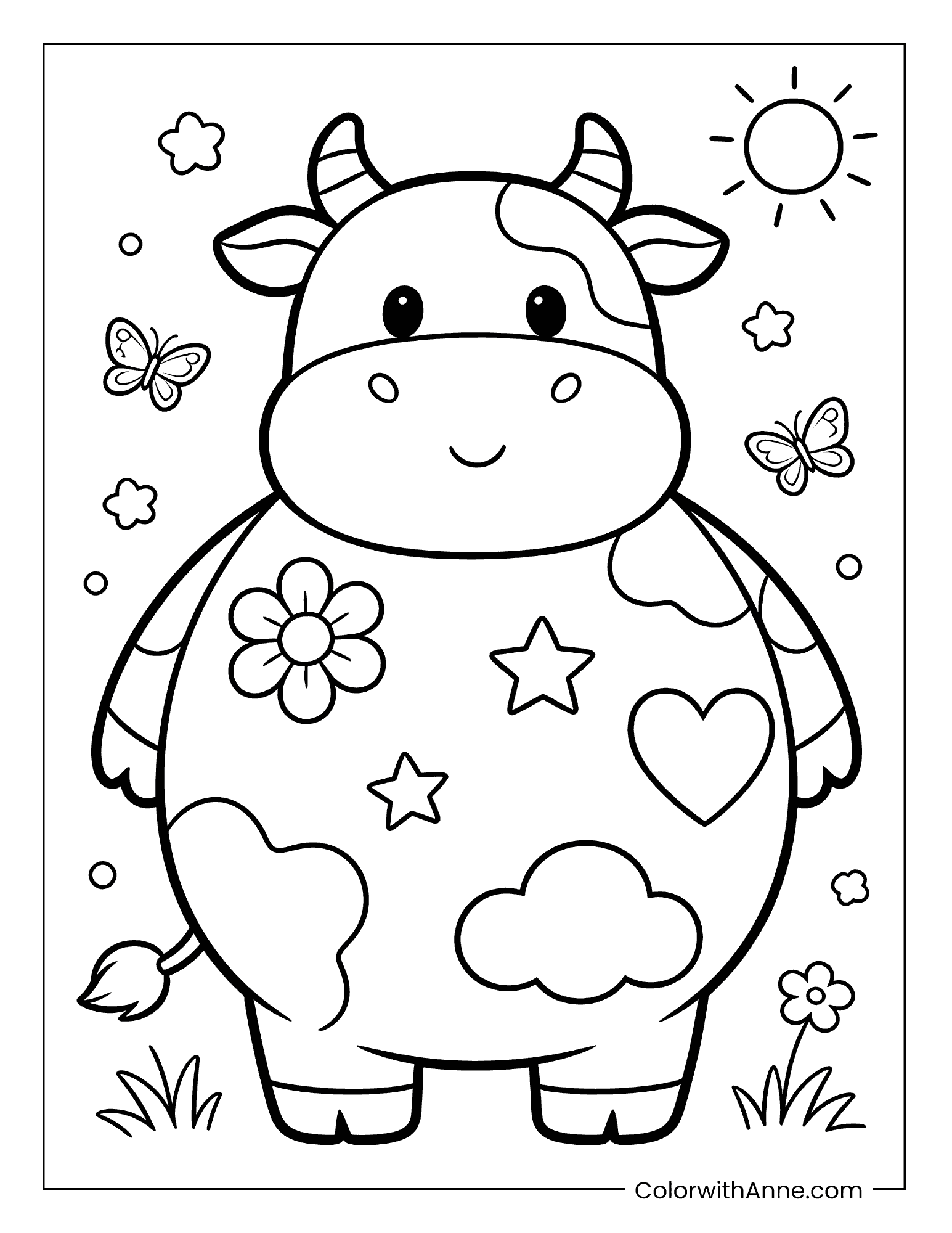 20 Cow Coloring Pages (Free PDF Printables)