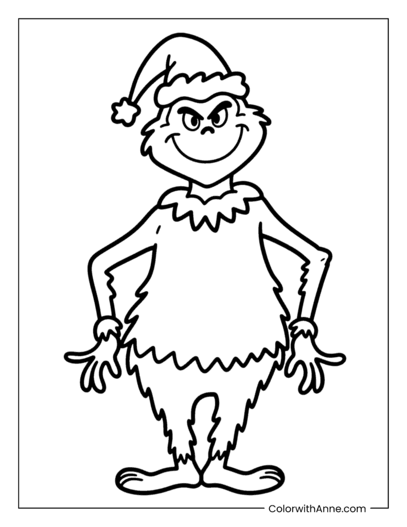 Grinch Coloring Pages (Free PDF Printables)