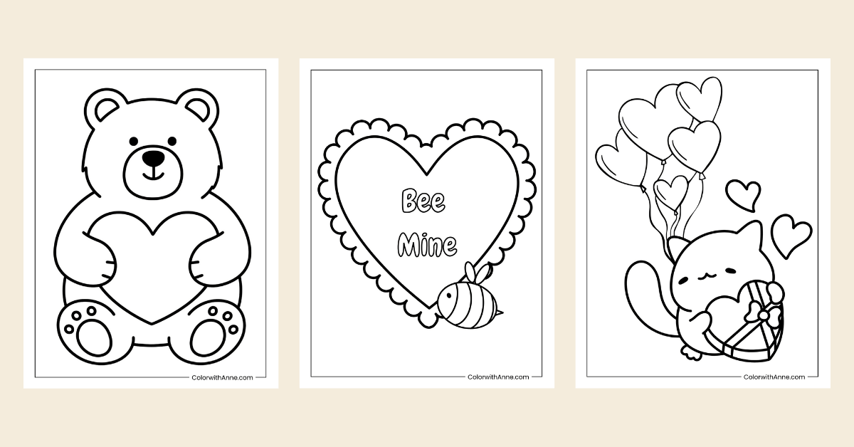 Heart Coloring Pages Banner